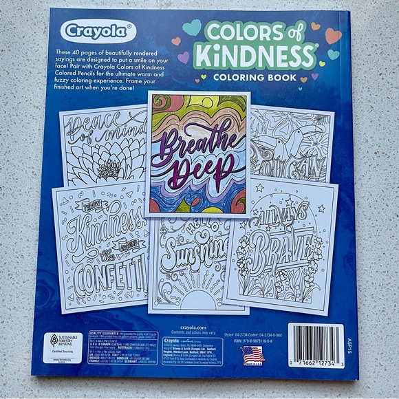 Crayola Colors of Kindness Coloring Book for young adults and adults - Picture 8 of 8